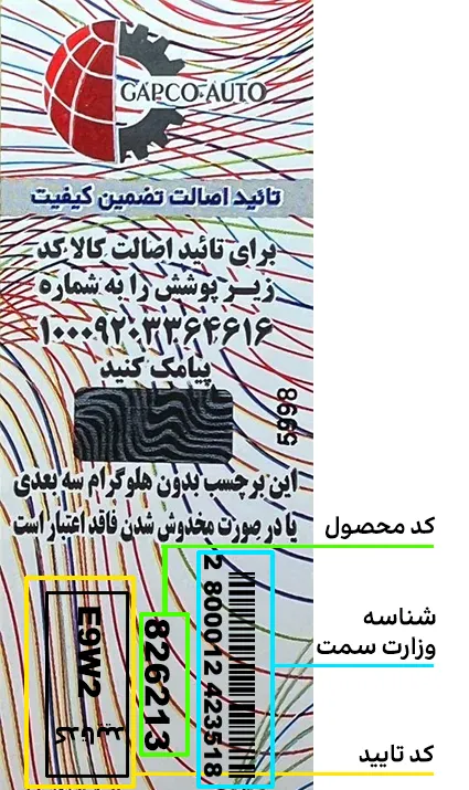 بررسی اصالت محصولات گپکو